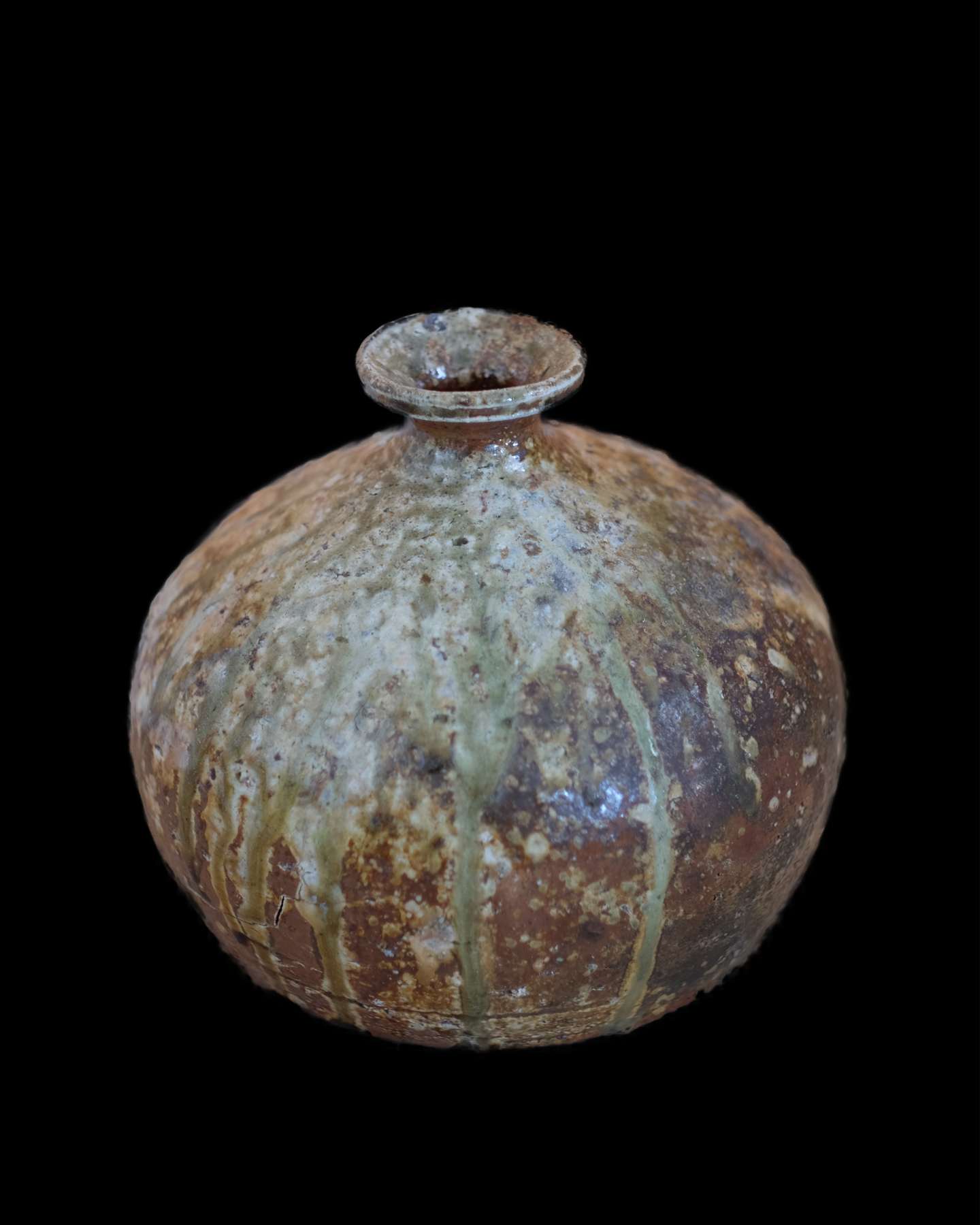 古物  丹波焼？ 舟徳利 在銘有り 古物 丹波焼？ 舟徳利 在銘有り